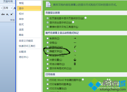 win10系统下怎样让word2010中的隐藏文字显示出来
