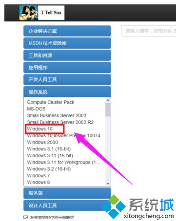 电脑在msdn中下载win10镜像的方法