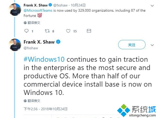 StatCounter调查结构显示全球企业超过50%设备已运行win10系统