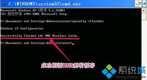 大地XP系统电脑清除DNS缓存失败如何解决