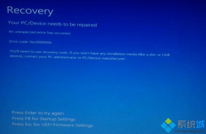 win10系统出现蓝屏故障且提示recovery的原因和解决方案