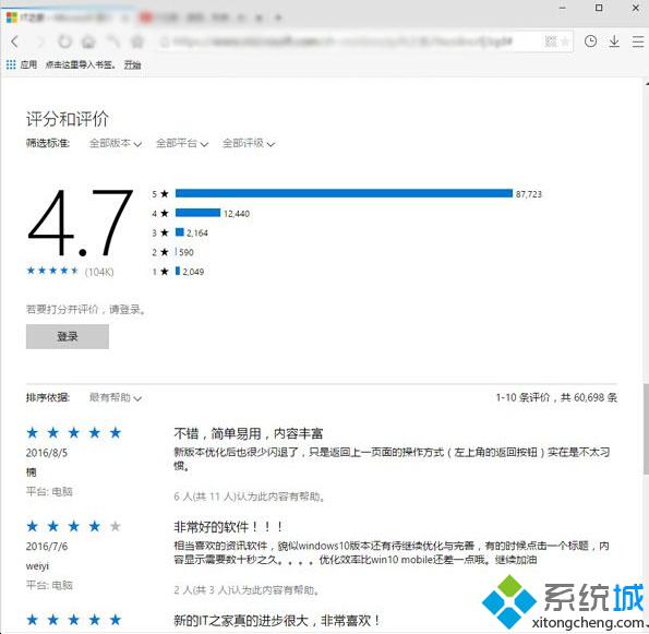 中国地区已启用新版Win10网页版应用商店