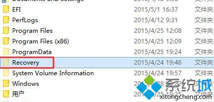 Windows10下能否删除系统盘中的recovery文件夹