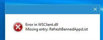 升级Win10系统后总出现RunDll：Error in WSClient.dll Missing Entry错误怎么办