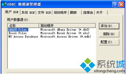 WindowsXP系统下给ODBC添加DSN文件的方法