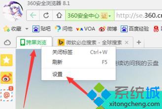 windows10系统下360浏览器如何关闭跨屏浏览