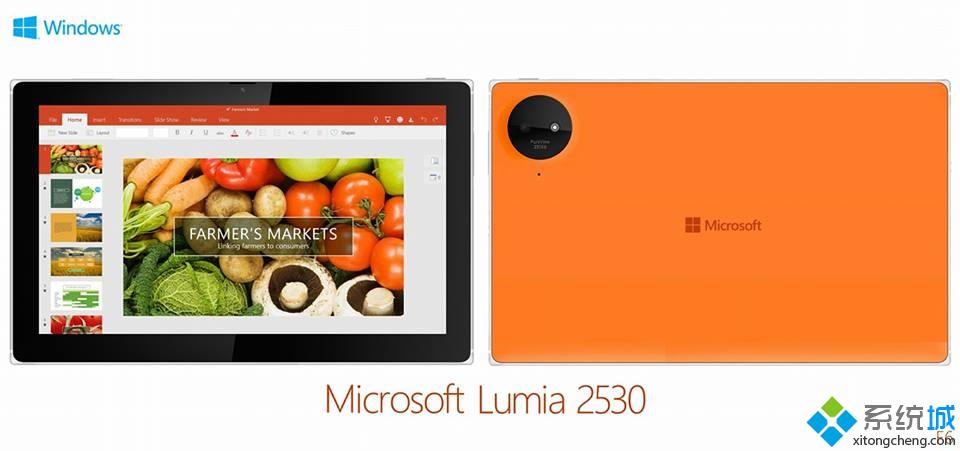 Lumia2530平板预装Windows10系统概念图遭曝光貌似模仿Lumia智能手机