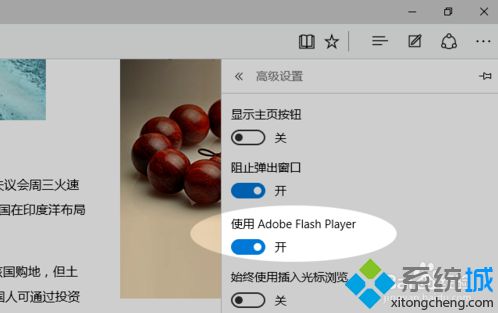 win10系统下edge浏览器怎么启用和禁用flash