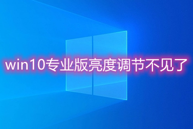 win10专业版亮度调节不见了 win10专业版调整亮度选项恢复方法