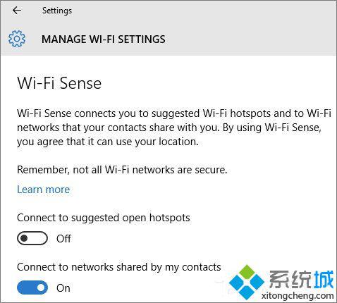 Windows10系统下如何开启、关闭Wi-Fi Sense