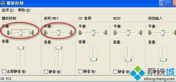 WinXP系统电脑一个喇叭有声音一个没声音如何解决