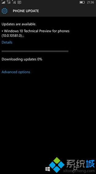 Win10 Mobile 10581升级下载卡在0%的解决方法