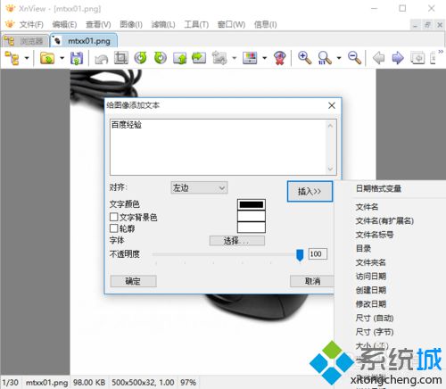 windows10系统下xnview如何给图片添加文本